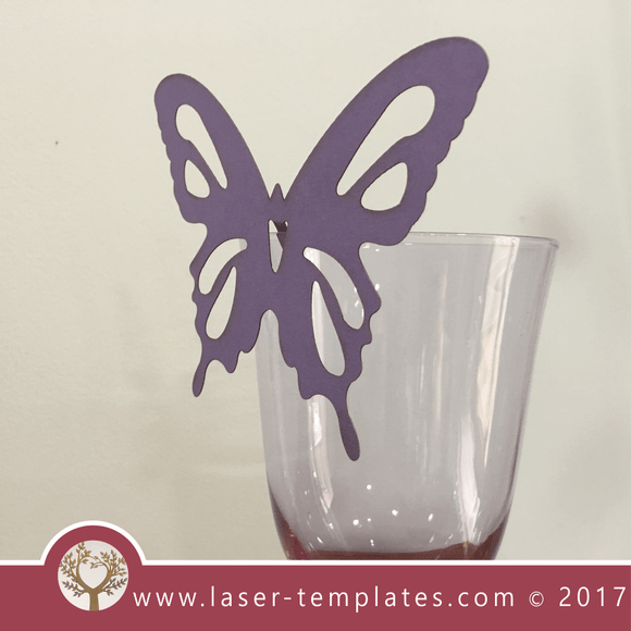 Laser Cut Butterfly Glass Tag Template, Download Vector Designs.