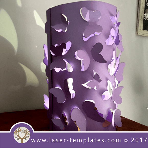 Laser Cut Butterfly Lamp Cover Template, Download Vector Designs.