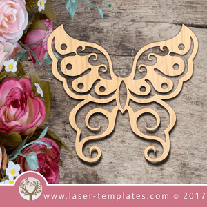 Laser Cut Butterfly Template, Download Laser Ready Vector Designs.