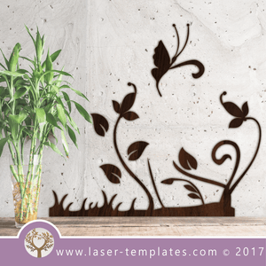 Butterfly Leaf Laser Cut Wall Decoration Template, Download Vectors