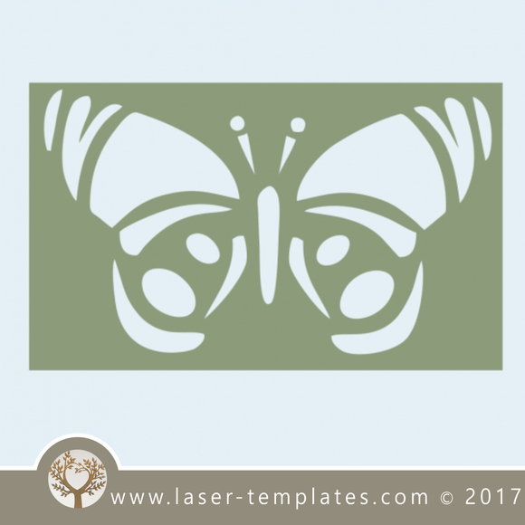 Butterfly laser cut stencil download template.