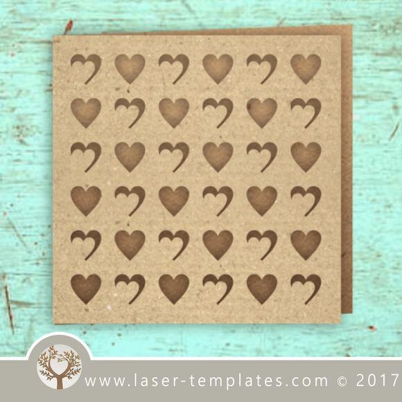 Laser cut card template free vector designs every day. Card with Hearts