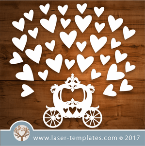 Carriage Guestbook with Hearts