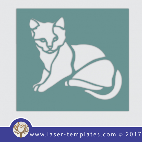 Cat template, online laser cut design store. Download Vector patterns.