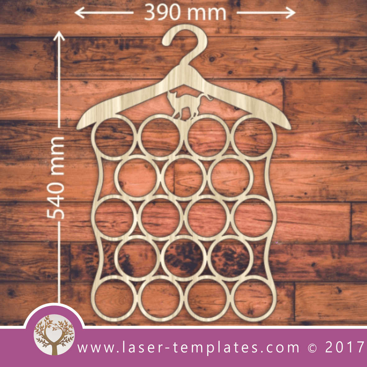 Scarf Hanger cat template. Online store for Laser designs. Laser