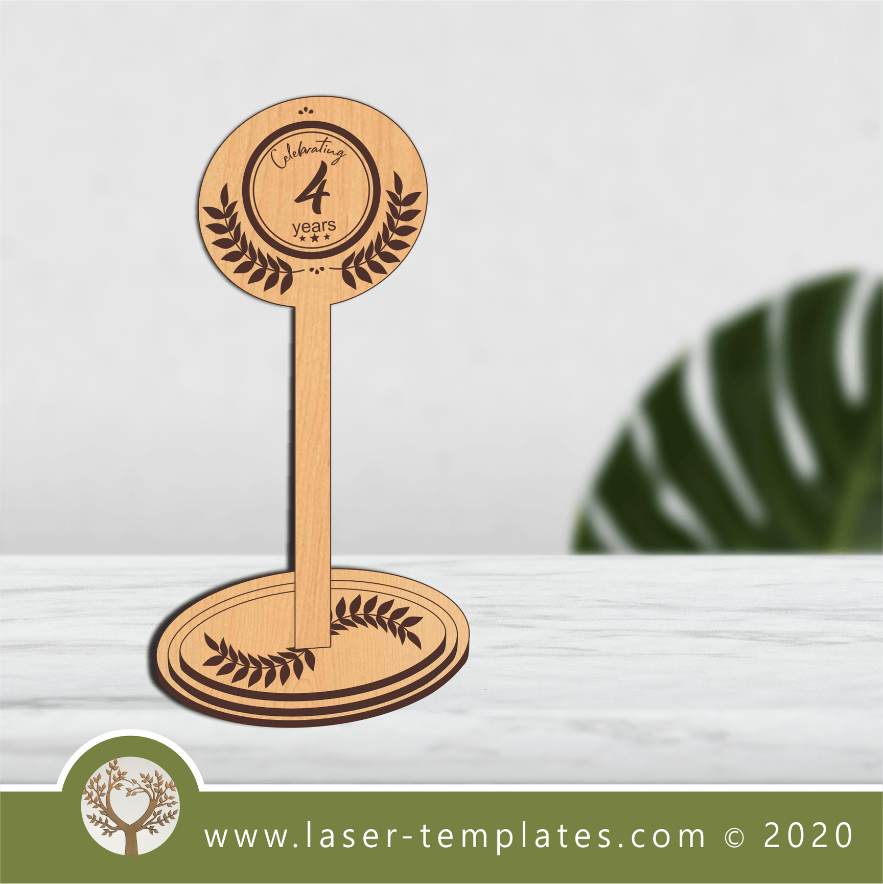 Laser Ready Celebrating 4 Years Set Vector File – Laser Ready Templates