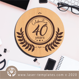 Laser Ready Celebrating 40 Years Set Vector File