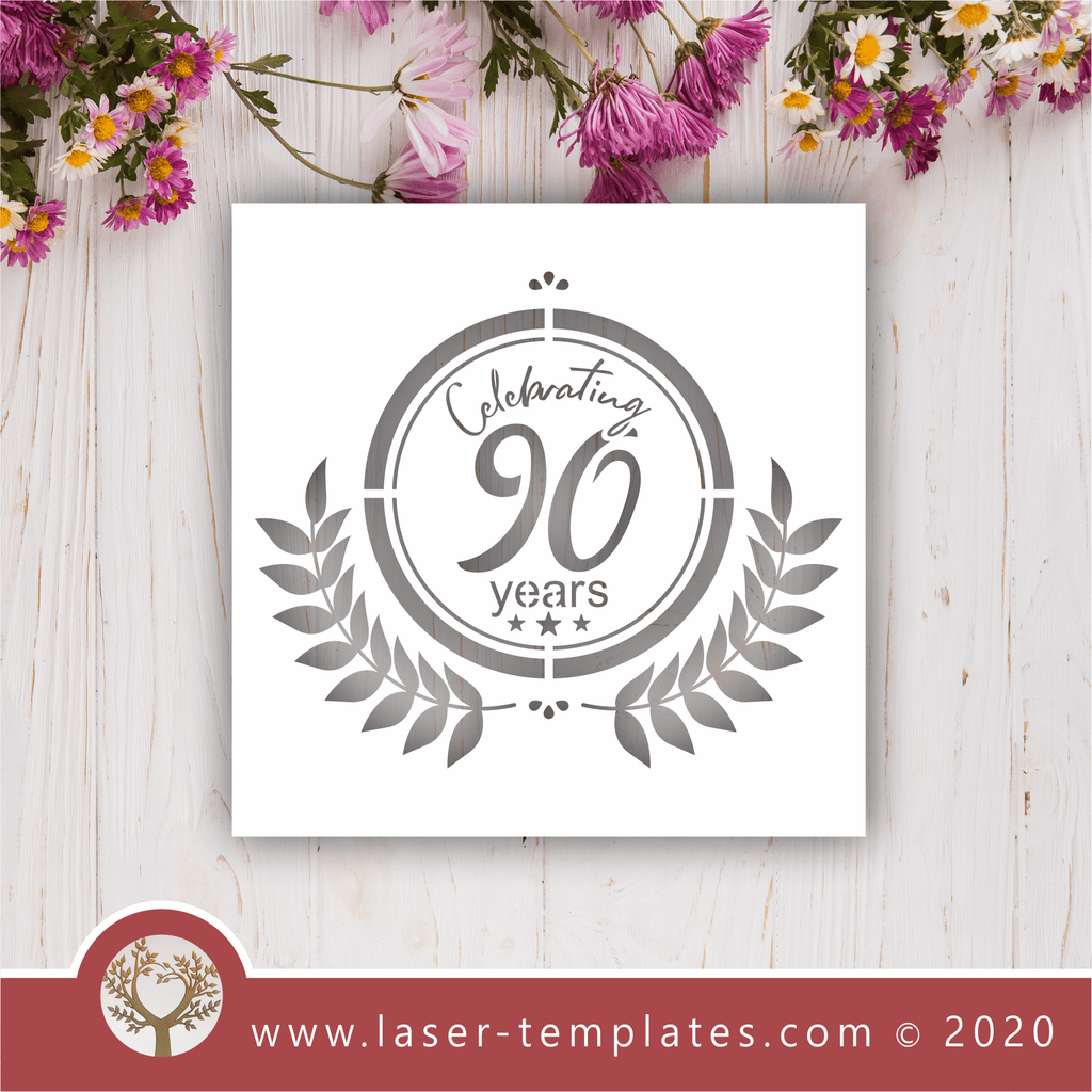 Laser Ready Celebrating 90 Years Set Vector File – Laser Ready Templates