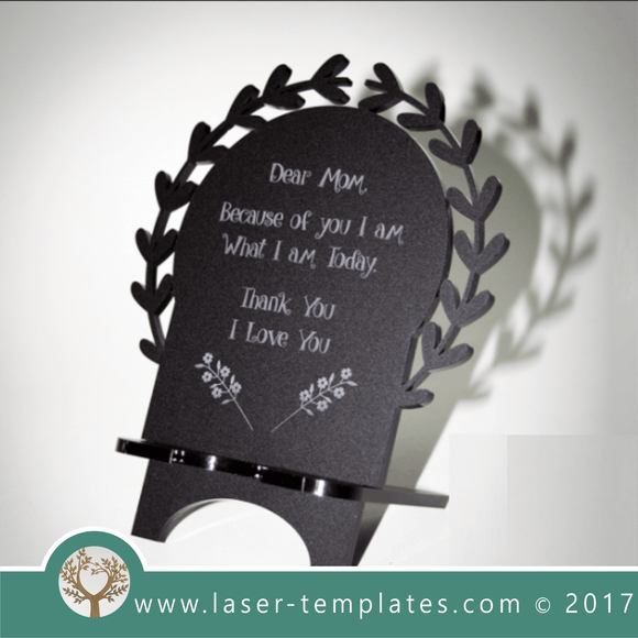 Cell phone stand laser cut and engrave inspirational message template, pattern, 