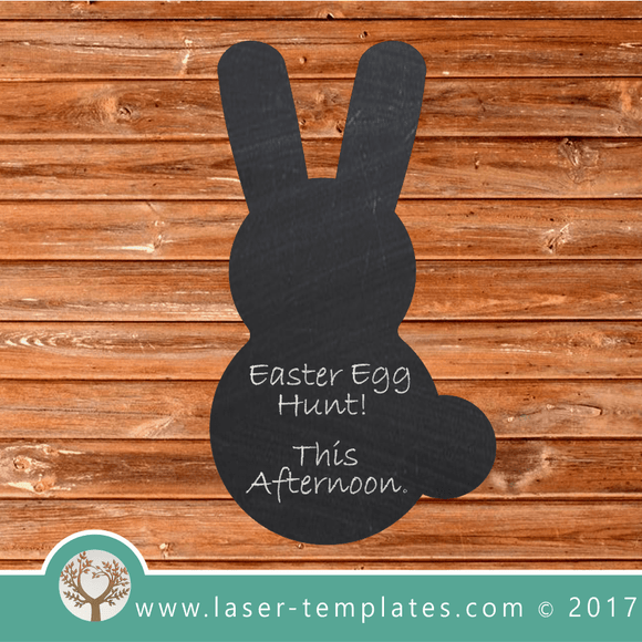Laser Cut Chalkboard Bunny Template, Download Vector Designs Online.