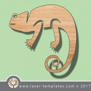 Chameleon template, online laser cut design store. Download Vector patterns.