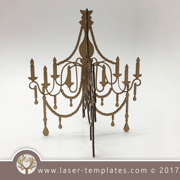 3D Chandelier template for laser cutting, online design store for laser cutting templates.