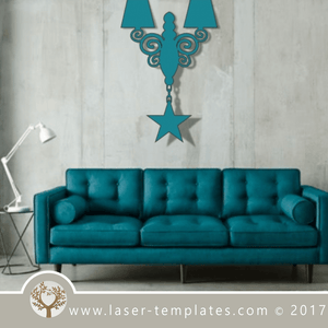 Laser cut chandelier template, pattern, design. Online store