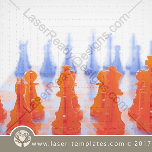 Laser cut Chess Set template, download designs pattern