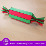 Template for laser cut of Christmas Cracker Box