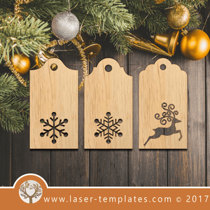 Christmas Laser Cut or Engrave Gift Tags.