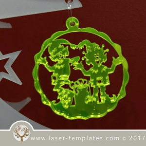Christmas Elves laser cut template, download vector desings