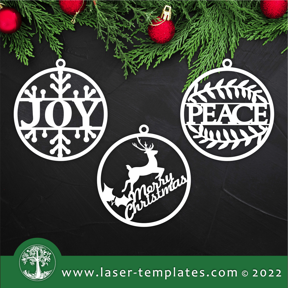 Laser Cut Christmas Trees &amp; Decor Templates. Download Vector Patterns ...