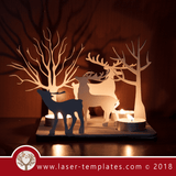 Laser Cut Christmas Reindeer Download Vector Designs
