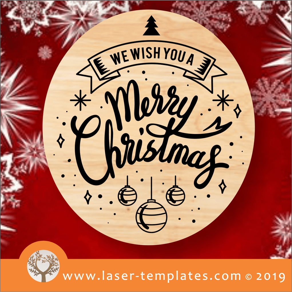 Laser cut template for Christmas Sign 5 – Laser Ready Templates