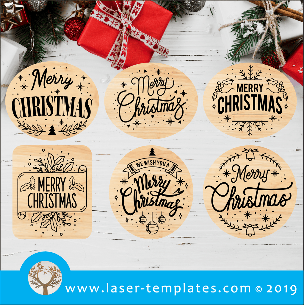 Laser cut template for Christmas Signs x6 Combo Pack – Laser Ready ...