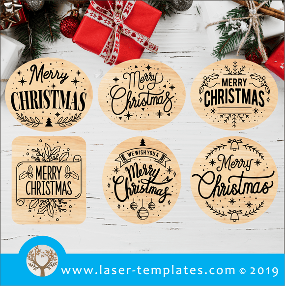Laser cut template for Christmas Signs x6 Combo Pack