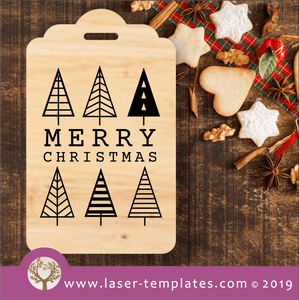 Laser cut template for Christmas Tag 4