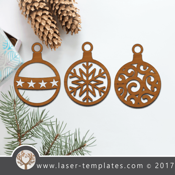 Laser cut template Christmas Tree Decorations
