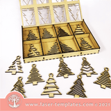 Laser cut template for Snowflake Ornament Box. Kids Interior and exterior design décor, Halloween or add to your product catalog and perfect for Christmas as well or any occasion really. Cut out of 3mm wood, hardboard or acrylic. You can add and remove elements or personalize the design.  BOX SIZE: 168mm x 252mm x 28mm SNOWFLAKE SIZE: 70mm CANNOT BE SCALED WITHOUT DESIGN EXPERIENCE This is designed for 3mm materials ONLY.