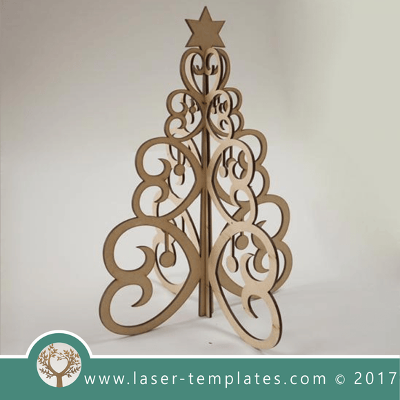 Laser cut tree template. Online 3d vector design download free patterns every day. ChristmasTree10