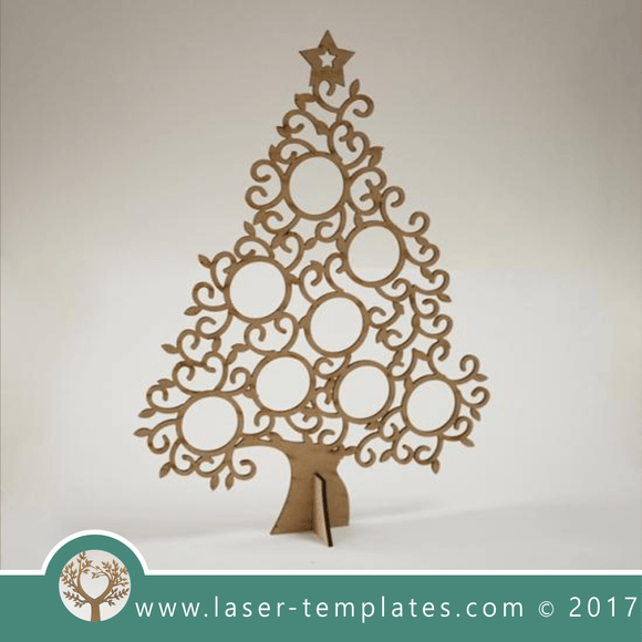 Laser cut tree template. Online 3d vector design download free patterns every day. ChristmasTree14
