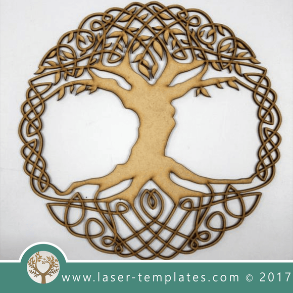 Laser cut tree template. Online vector design download free patterns every day. Circular Tree.