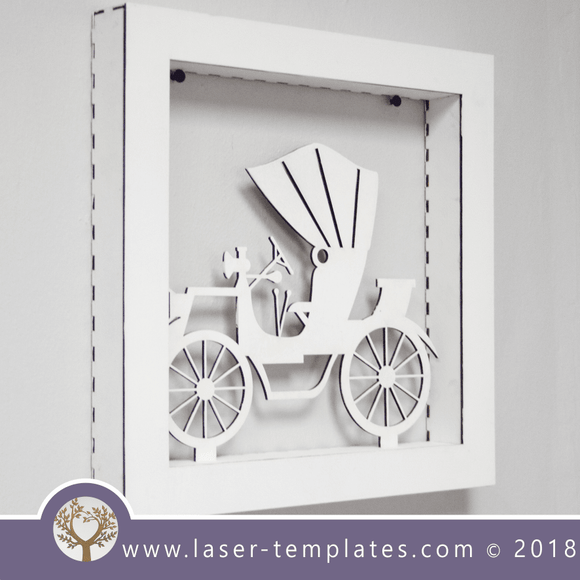 Classic Car Frame Download. Laser Cut Template Online Store.