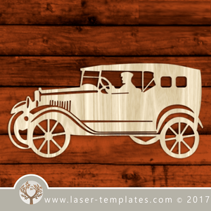 Classic car laser cut template, pattern, design. Free vector download every day. Classic Car ll