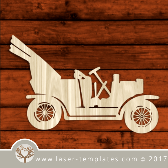 Classic car laser cut template, pattern, design. Free vector download every day. Classic Car lV