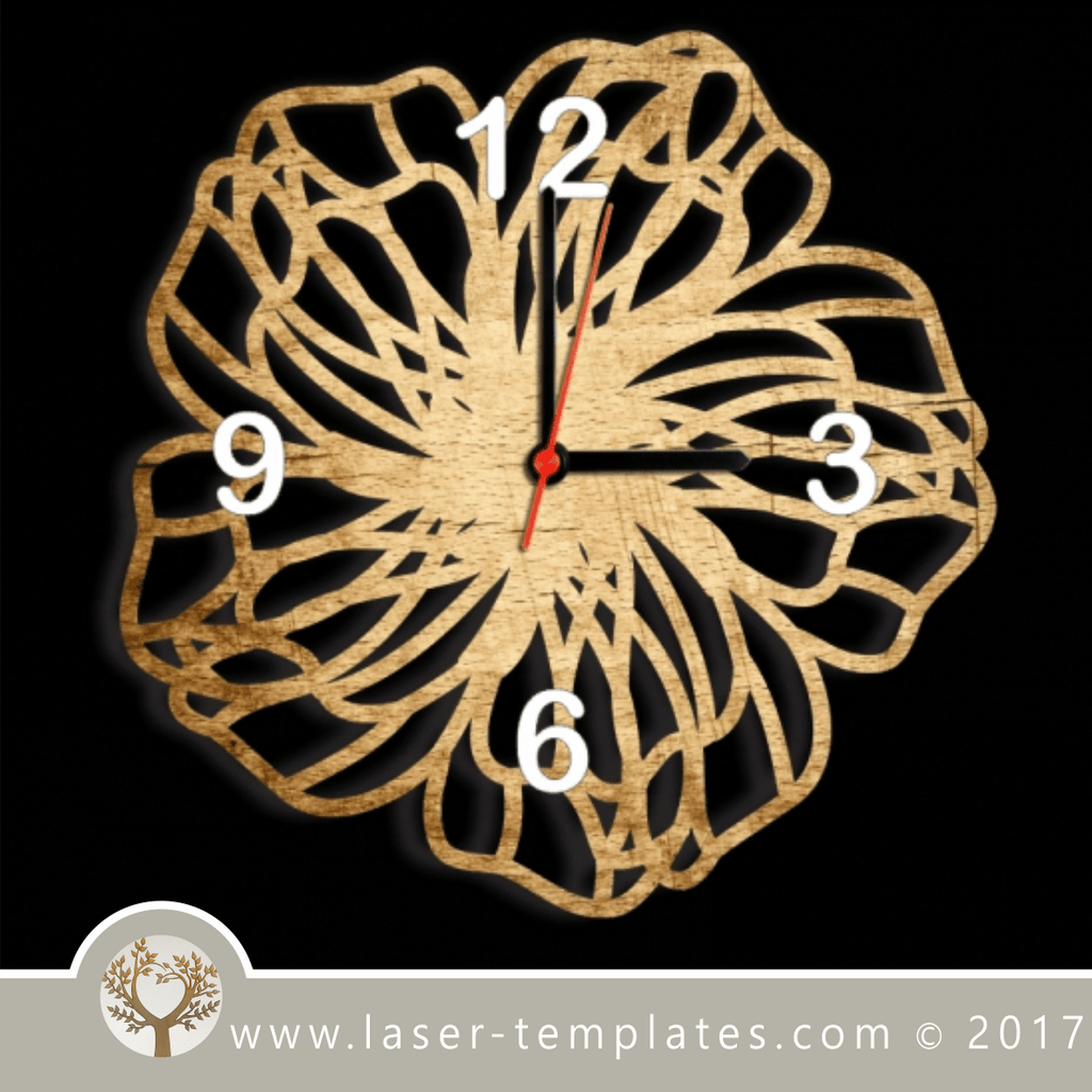 Laser cut wall clock / coaster templates, buy online now, free vector ...