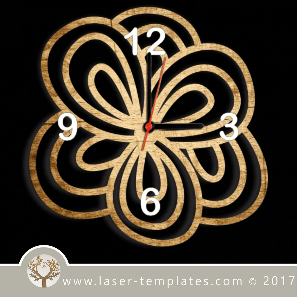 Laser cut wall clock / coaster templates, buy online now, free vector ...
