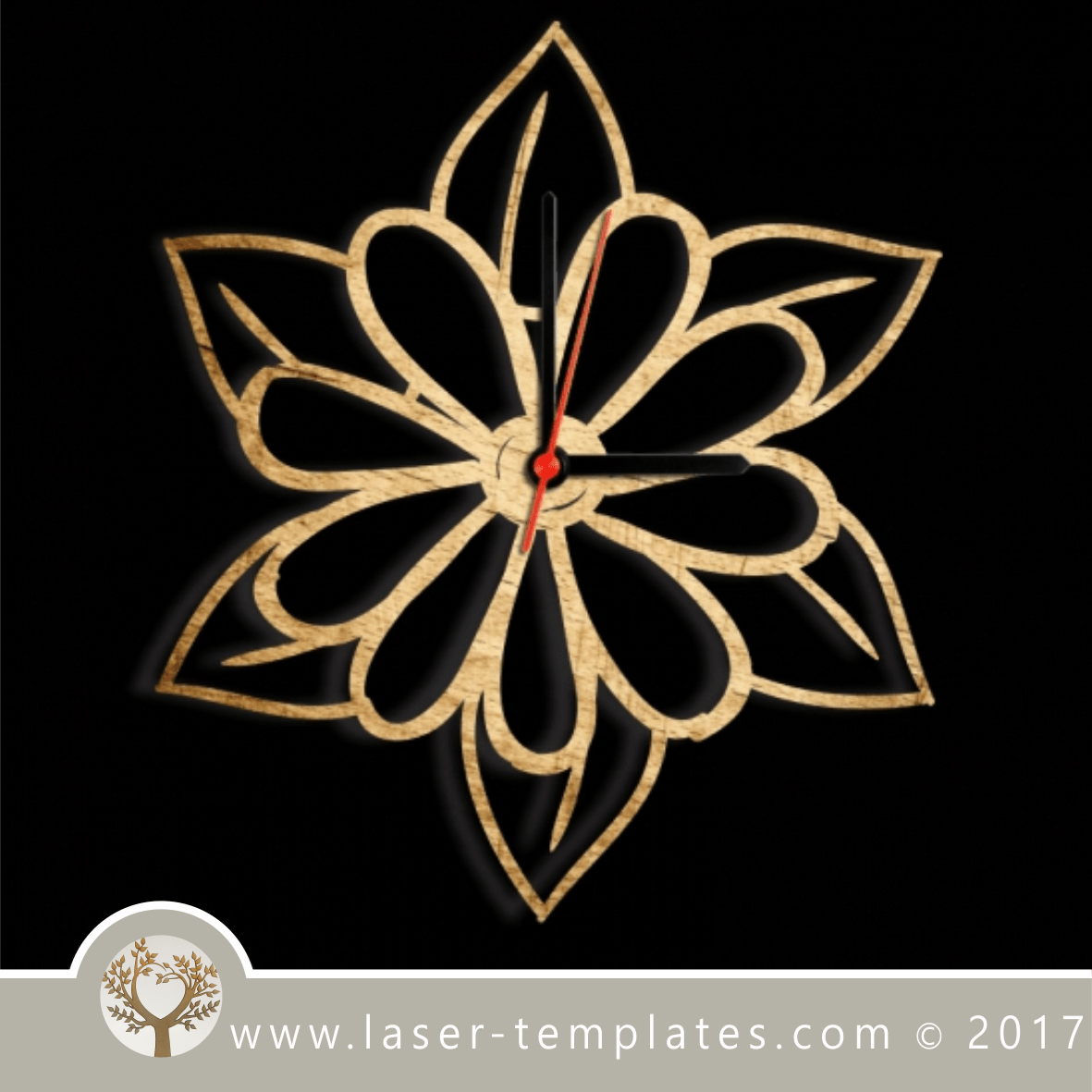 Laser cut wall clock / coaster templates, buy online now, free vector ...