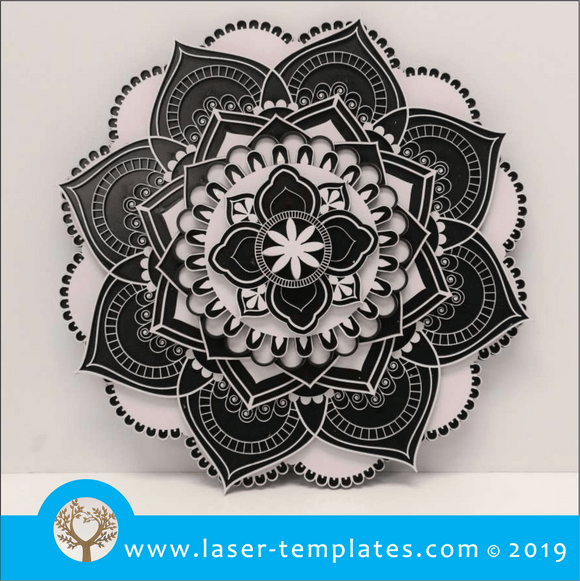 Laser cut ready template for Colossal 3D Mandala