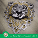 Laser cut ready template for Colossal Lion Wall Art