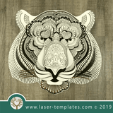 Laser Ready Colossal Tiger Wall Art Vector Cut Template