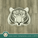 Laser Ready Colossal Tiger Wall Art Vector Cut Template