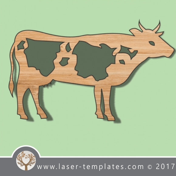Cow template, online laser cut design store. Download Vector patterns.