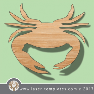 Crab template, online laser cut design store. Download Vector patterns.
