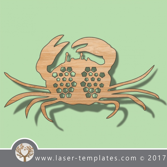 crab template, online laser cut design store. Download Vector patterns.