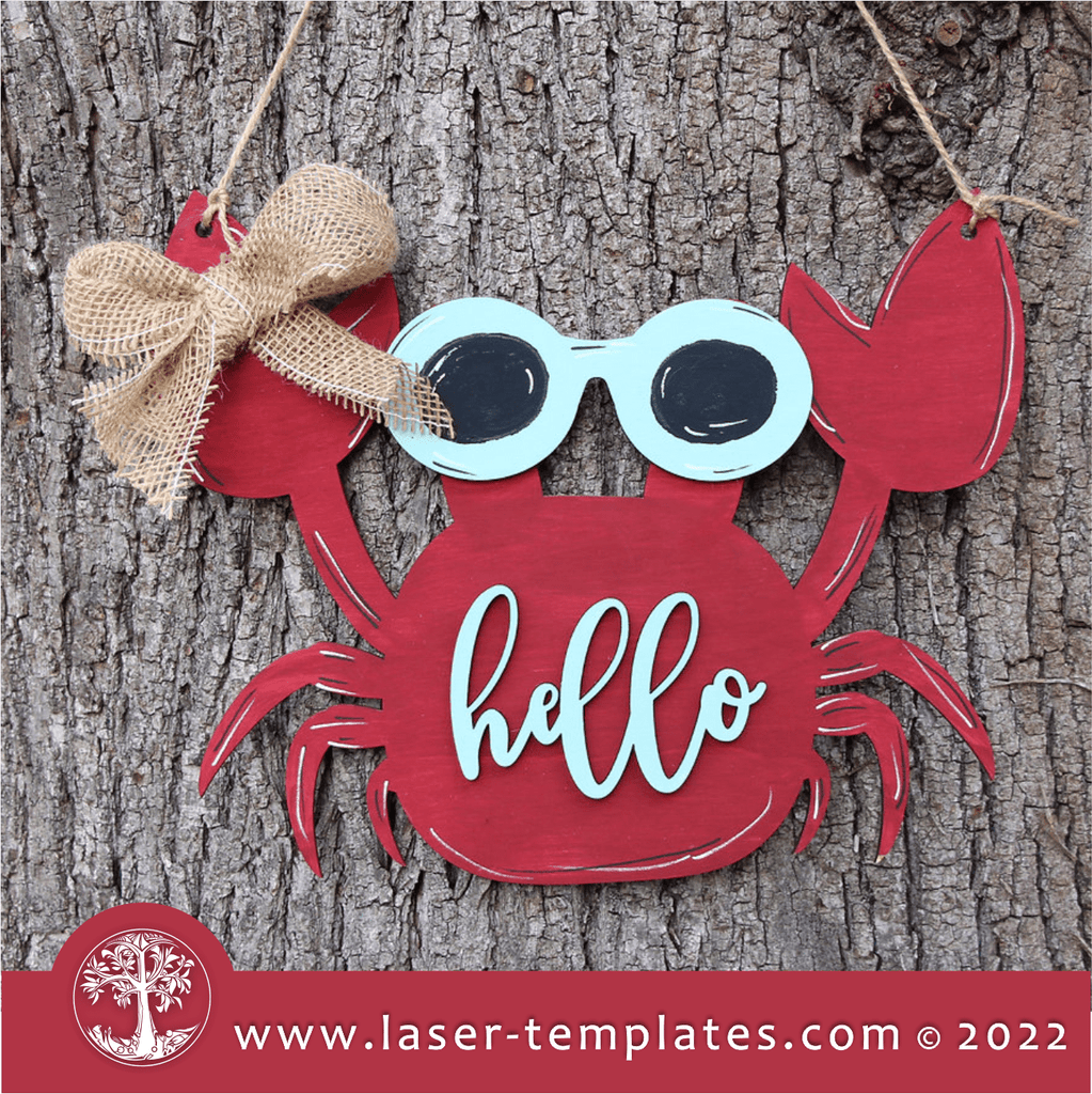 Crab Sign – Laser Ready Templates