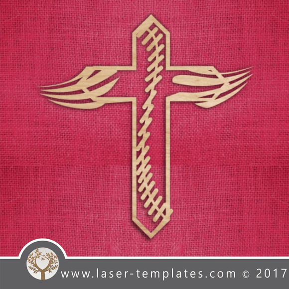 Laser cut cross template, pattern, design. Free vector designs every day. Cross with detail