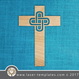 Laser cut cross template, pattern, design. Free vector designs every day. Cross with motif.