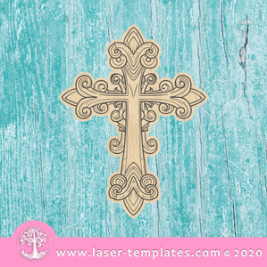 Cross with Pattern - Laser cut word cross template. Download vector ...