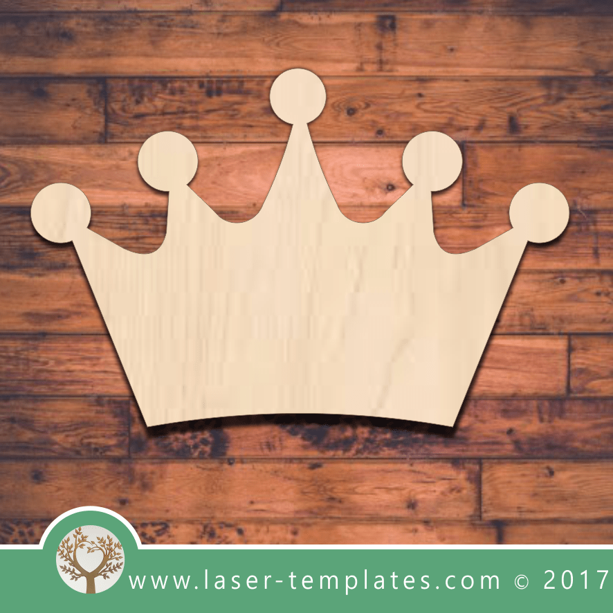 Crown Laser cut template, download designs Laser Ready Templates